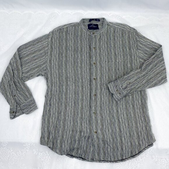 Nino Cerruti Brand Men's Shirt Sport Button Up Semi-Casual Top Gray 100% Cotton - Picture 2 of 13